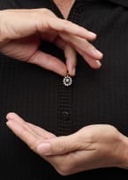 Sapphire and diamond pendant