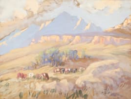 Allerley Glossop; Mountain Landscape with Cattle