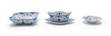 'Blue fluted Half Lace' porcelain dinner service, Denmark