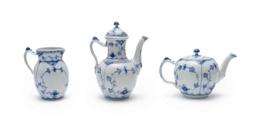 'Blue fluted Half Lace' porcelain dinner service, Denmark