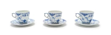 'Blue fluted Half Lace' porcelain dinner service, Denmark