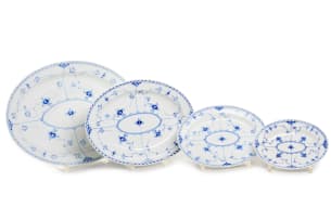 'Blue fluted Half Lace' porcelain dinner service, Denmark
