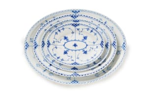 'Blue fluted Half Lace' porcelain dinner service, Denmark