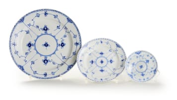 'Blue fluted Half Lace' porcelain dinner service, Denmark
