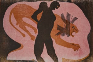 Cecil Skotnes; He Attends His Menagerie, from The White Monday Disaster portfolio