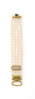Charles Greig; Pearl and diamond bracelet