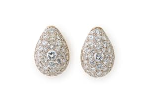 Diamond dome earrings