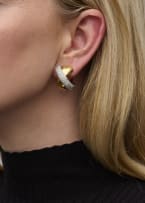 Diamond crossover earrings