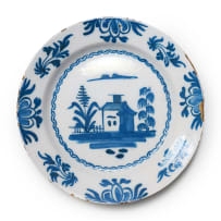 Large English Delft charger