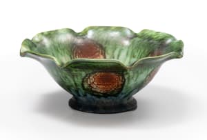 A majolica lead-glazed, earthenware bowl