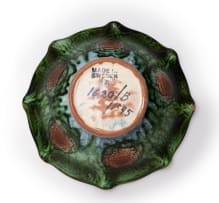 A majolica lead-glazed, earthenware bowl