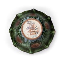 A majolica lead-glazed, earthenware bowl