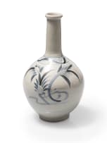 Pair of Japanese Tokkuri sake bottles