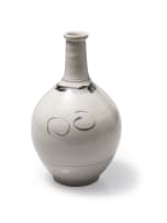 Pair of Japanese Tokkuri sake bottles