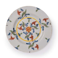 A polychrome Delft plate