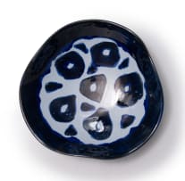 A blue and white decorative bowl