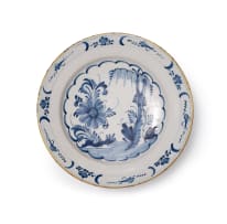 Delft charger with flowers, 18th century