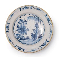 Delft charger with flowers, 18th century