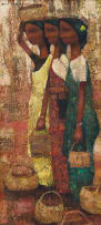 Edin Godfrey Currie-Wood; Three Indian Women