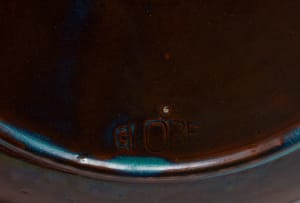 Globe Potteries; Dish with inverted rim
