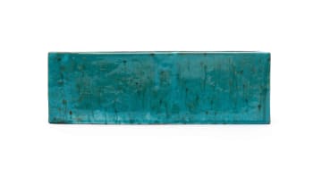 Globe Potteries; Rectangular trough with flower frog, two