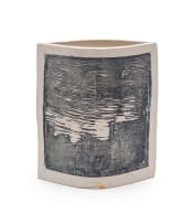 Jan Tshikuthula and Chuma Maweni; Ceramic vase with landscape scene