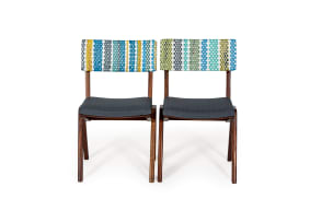 D. & O. Frye; Pair of D. & O. Frye dining chairs, South Africa, mid-20th century