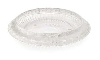 Lalique; Lalique 'Marguerites' clear and frosted crystal bowl, designed 1933, post 1945