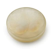 René Lalique; René Lalique 'Saint-Marc' opalescent and frosted clear glass round box, No. 81, designed 1928