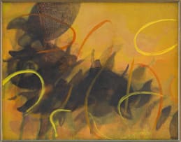 Bill Ainslie; Untitled (Abstract in Orange and Black)