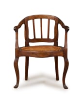 Cape stinkwood and caned tub chair, 19th century