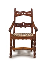 Cape country armchair with wavy top rail, 19th century