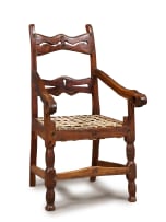 Cape country armchair with wavy top rail, 19th century