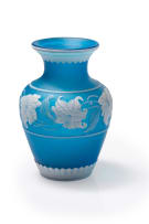 A Blue Cameo Vase