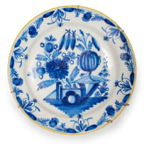 Delft blue and white charger