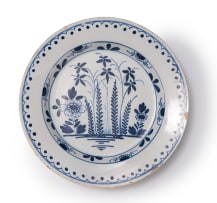Pair of decorative blue and white Delft chargers
