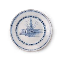 Pair of Liverpool Delft plates