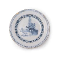 Pair of Liverpool Delft plates