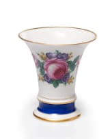 A Fürstenberg vase with spray of flowers, c 1900