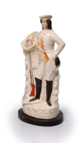 Staffordshire figure of a gamekeeper, circa 19th century