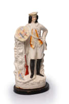 Staffordshire figure of a gamekeeper, circa 19th century
