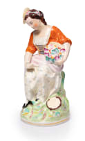 Pair of large Staffordshire figures, circa 19th century