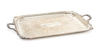 A silver-plated tray, 20th century