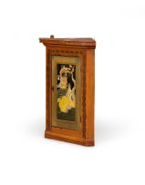 Hanging corner cupboard painted by Freida Lock, 20th century