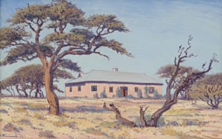 Jacob Hendrik Pierneef; The Pink House near Wilhelmstal