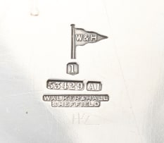 A George V silver plate tray, Walker & Hall, Sheffield, 1929