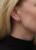 Ruby and diamond earrings