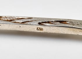 An assembled set of Dutch silver advocaatlepels, various makers, late 20th century