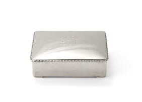 A silver box, stamped with a Dutch tax mark for foreign-made silver, of unascertained standard between .250 and .833, likely 20th century