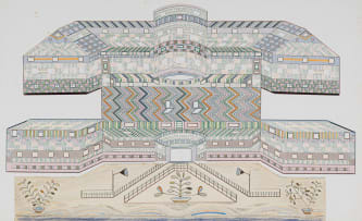 Detton (Tito) Zungu; Untitled (Large Building with Shrubs)